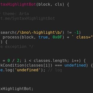 Syntax Highlight Bot логотип